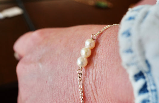 Bracelet Three Pearl Shooting Star