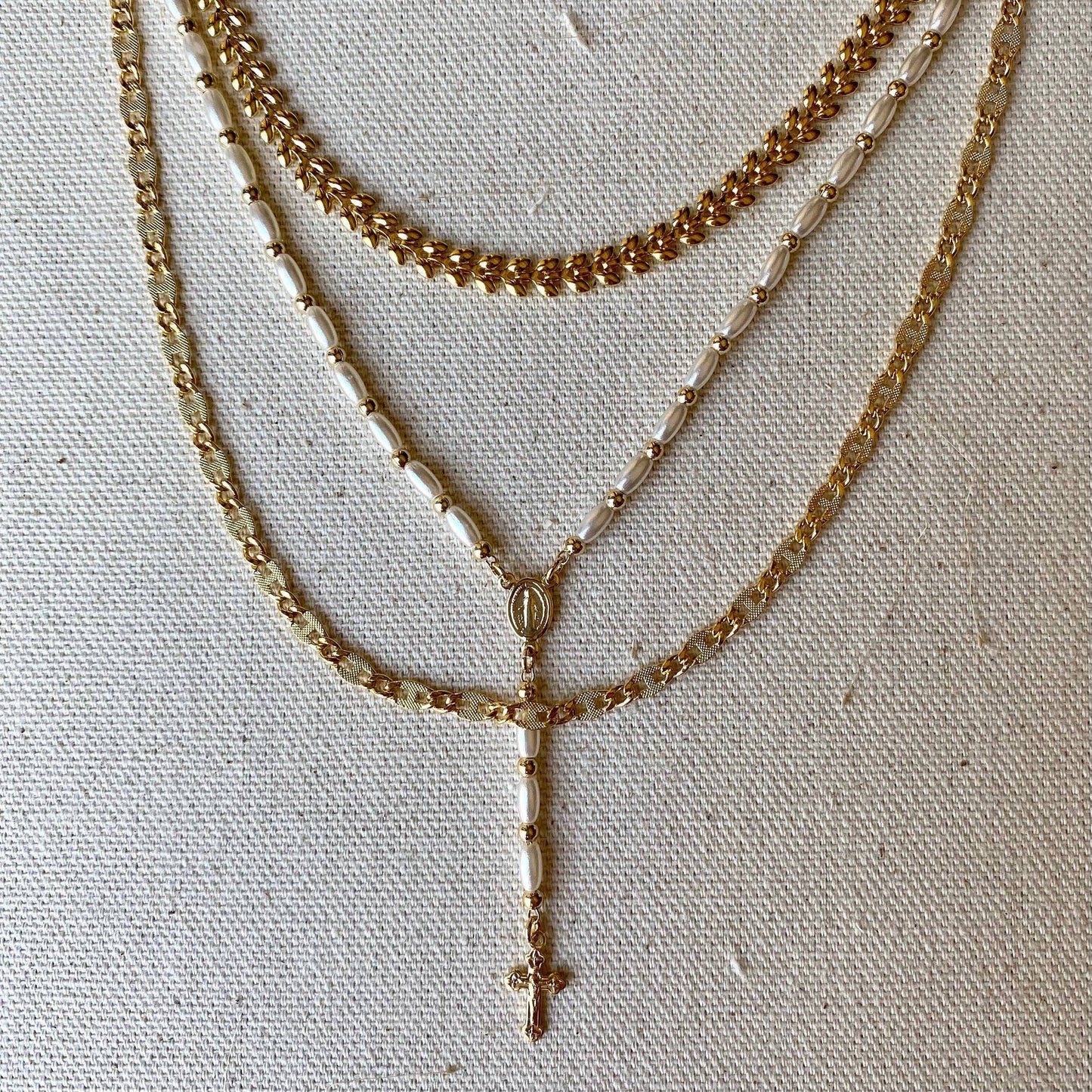 18k Gold Filled Leaf Choker Necklace