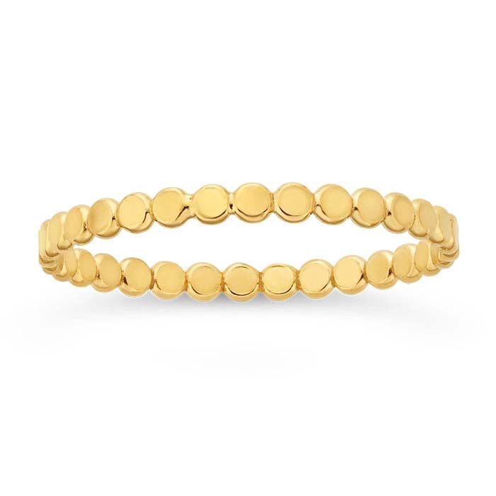 Ring 'Flat Pebbled' Gold-Filled Band