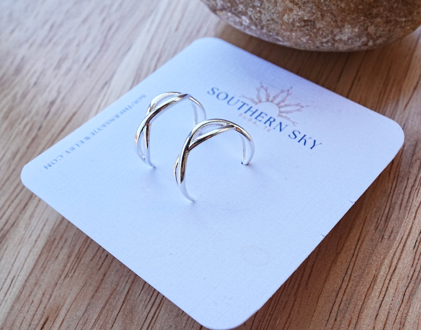 Earrings Silver Lasso Hoops