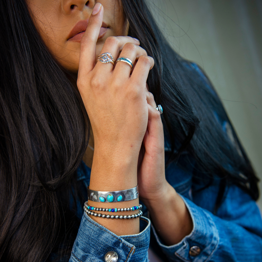 Desert Blossom: Lapis Wellspring Bracelet (4mm)
