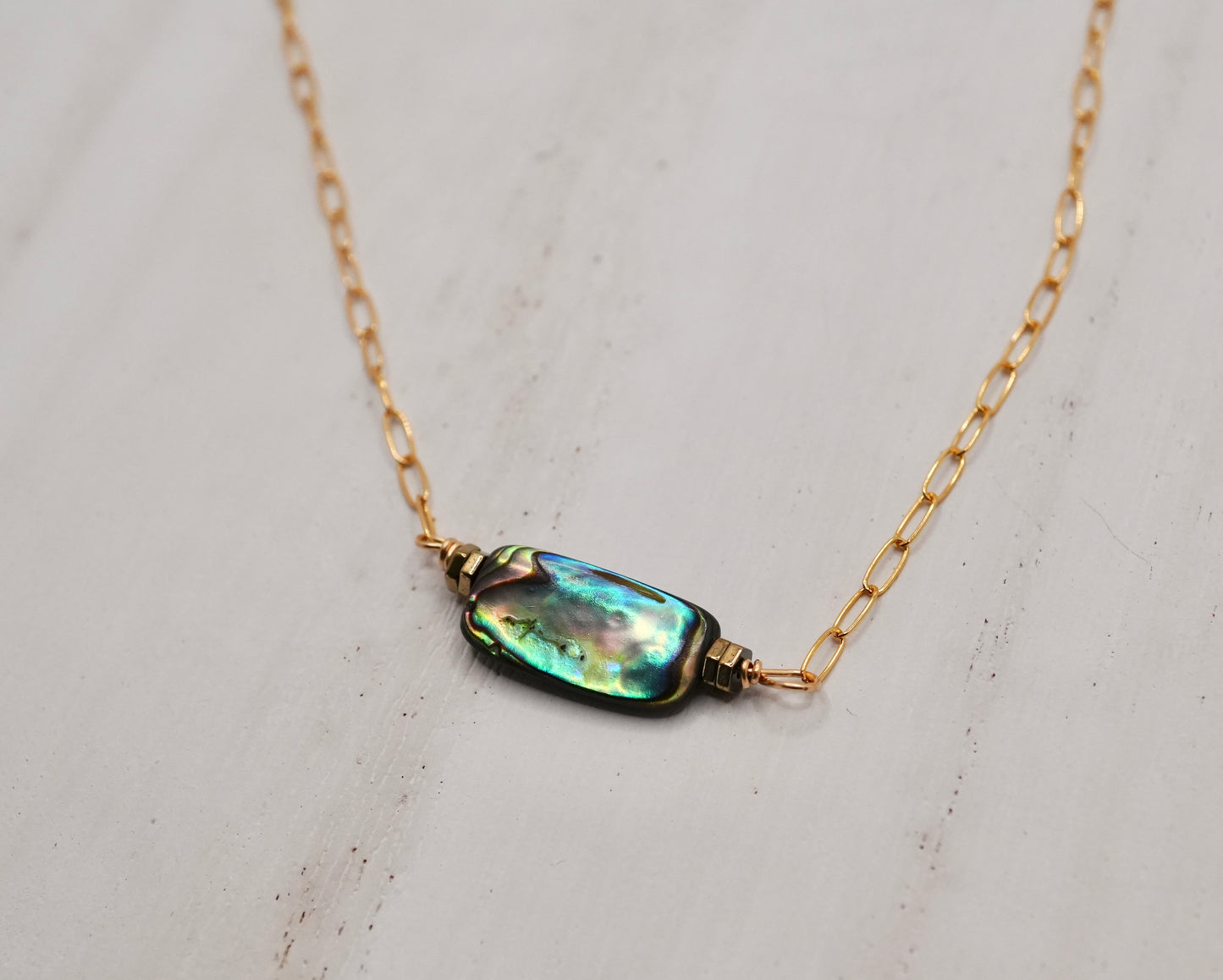 Necklace Abalone Gold Chain