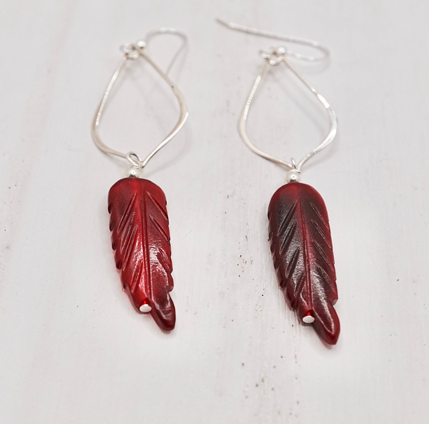 Earrings Feather Drop