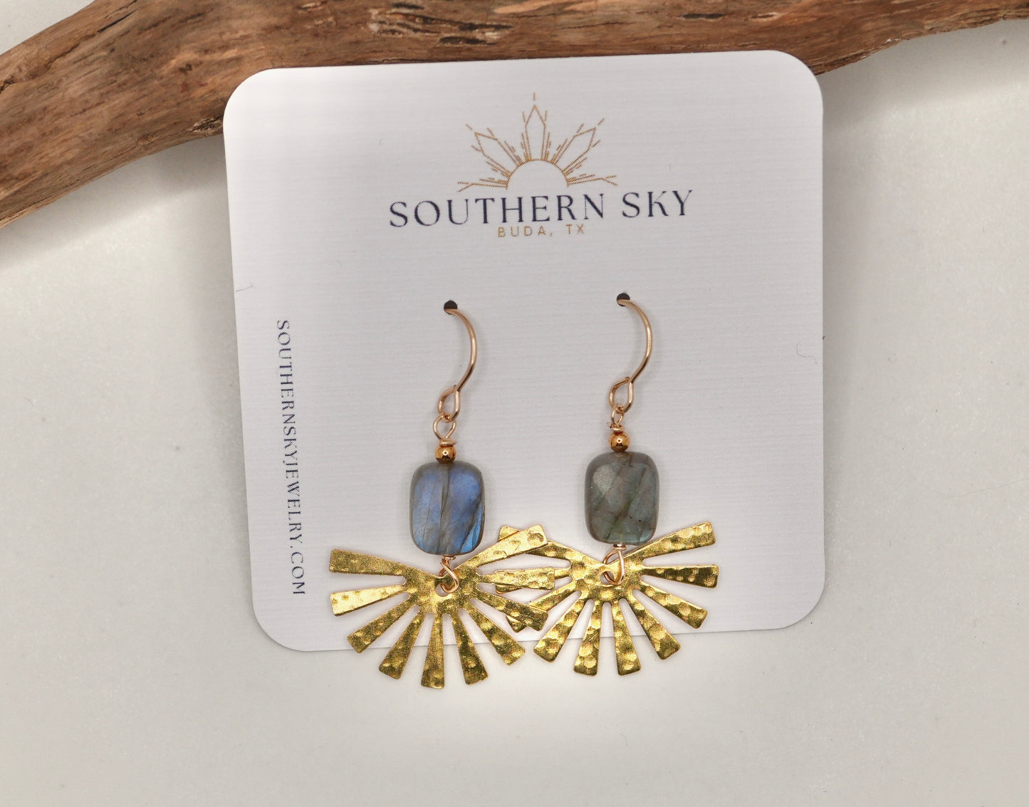 Labradorite Sunburst Earrings