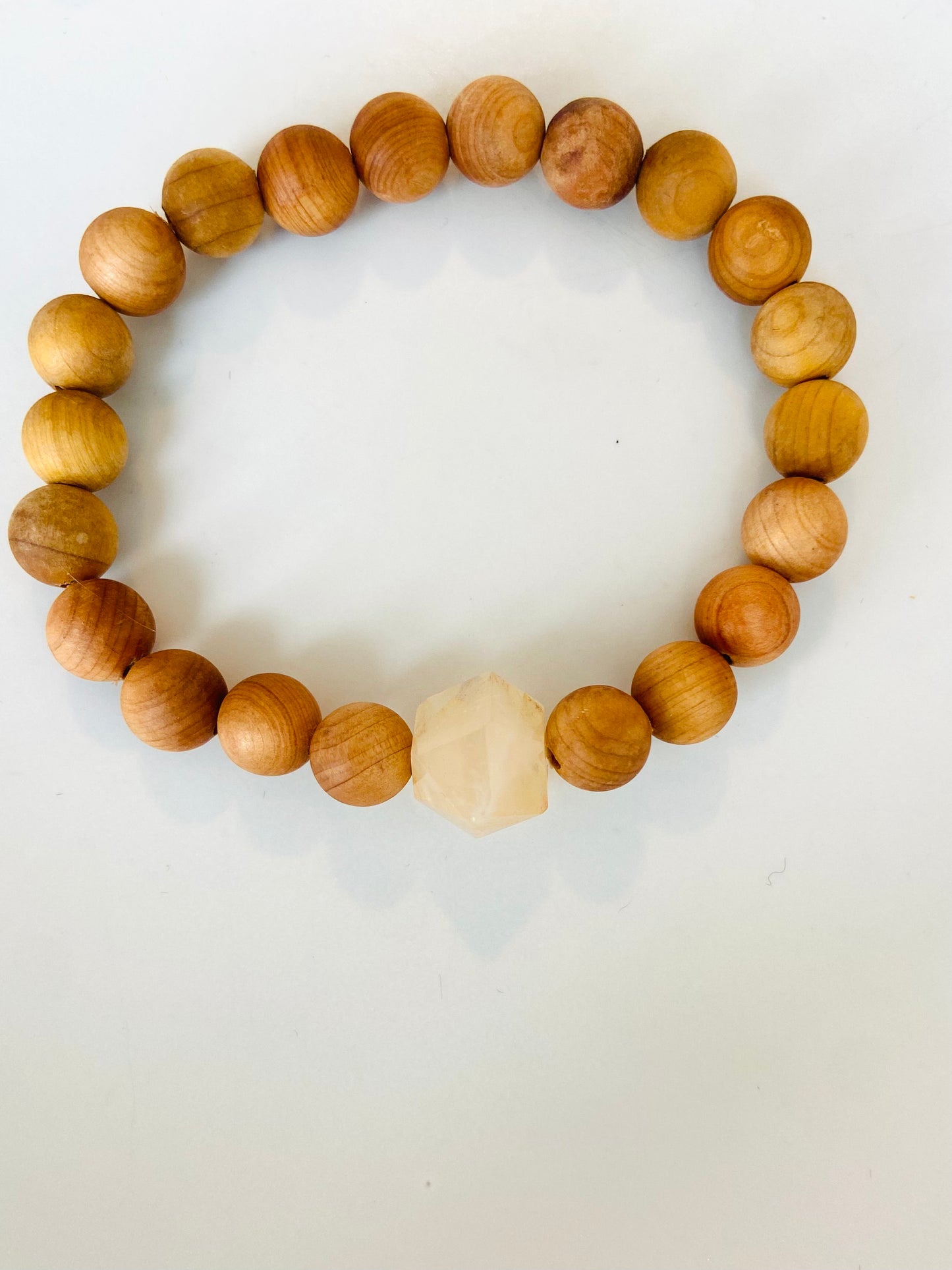 Lyra sandalwood bracelet with Citrine