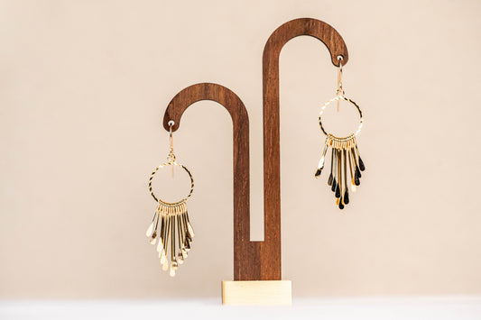 Earrings Sunburst Fringe
