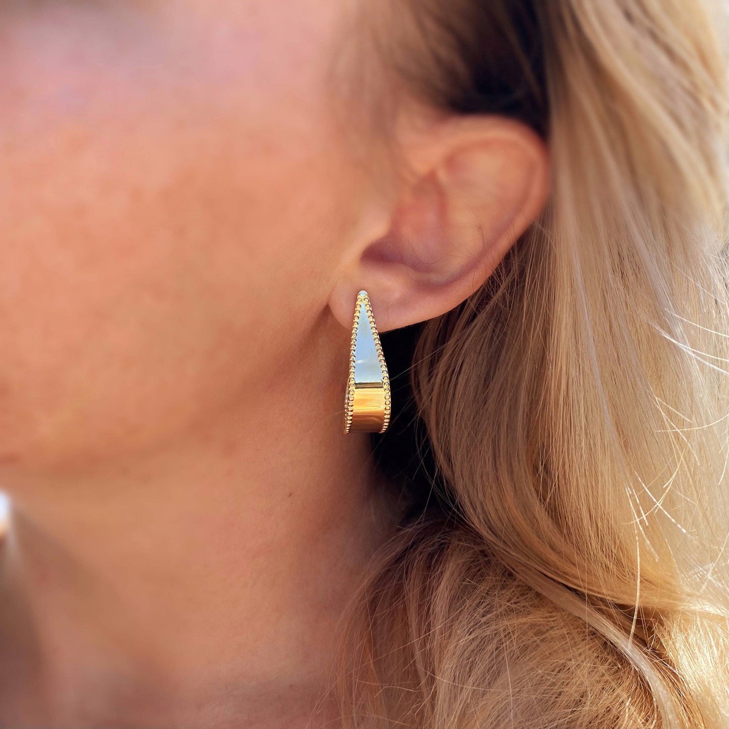 18k Gold Filled Western Hoop Earrings