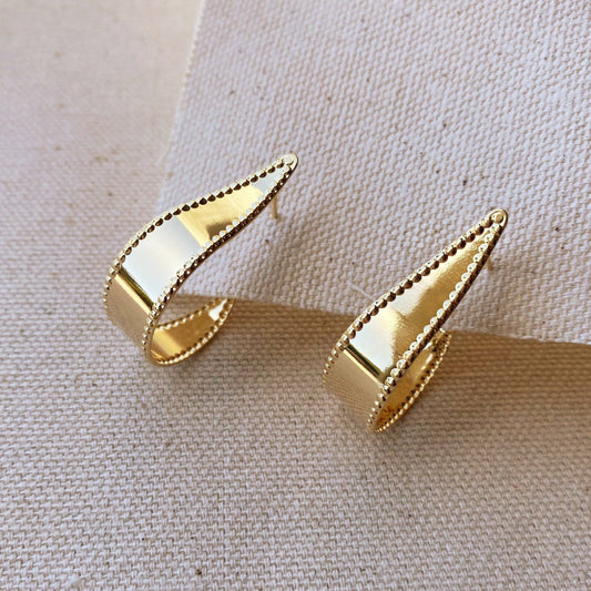 18k Gold Filled Western Hoop Earrings