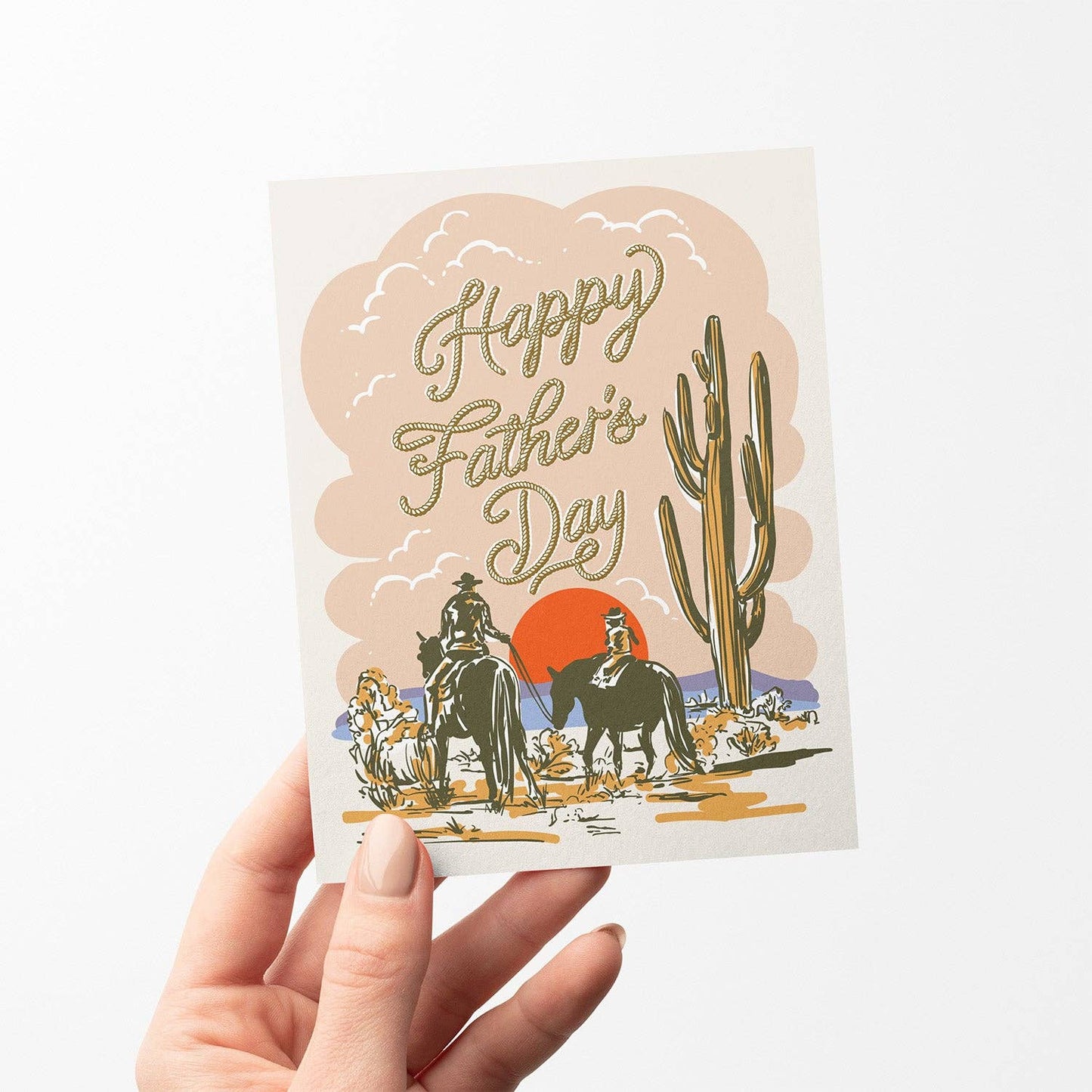 Trail Ride Father's Day A2 Greeting Card