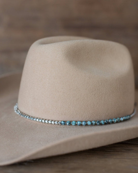 ROUND STONE BEADED HAT BAND