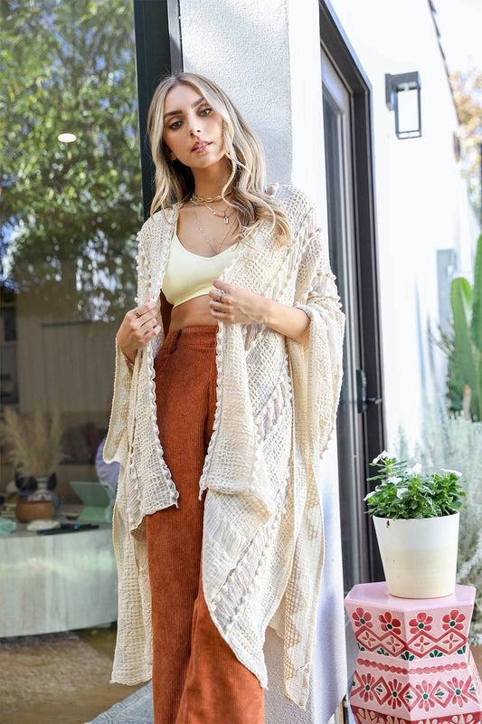 Boho Zig Zag Pattern Kimono