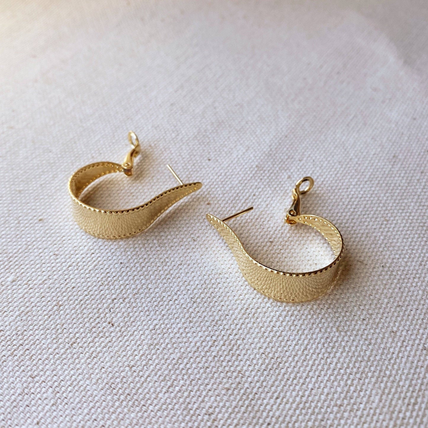 18k Gold Filled Western Hoop Earrings