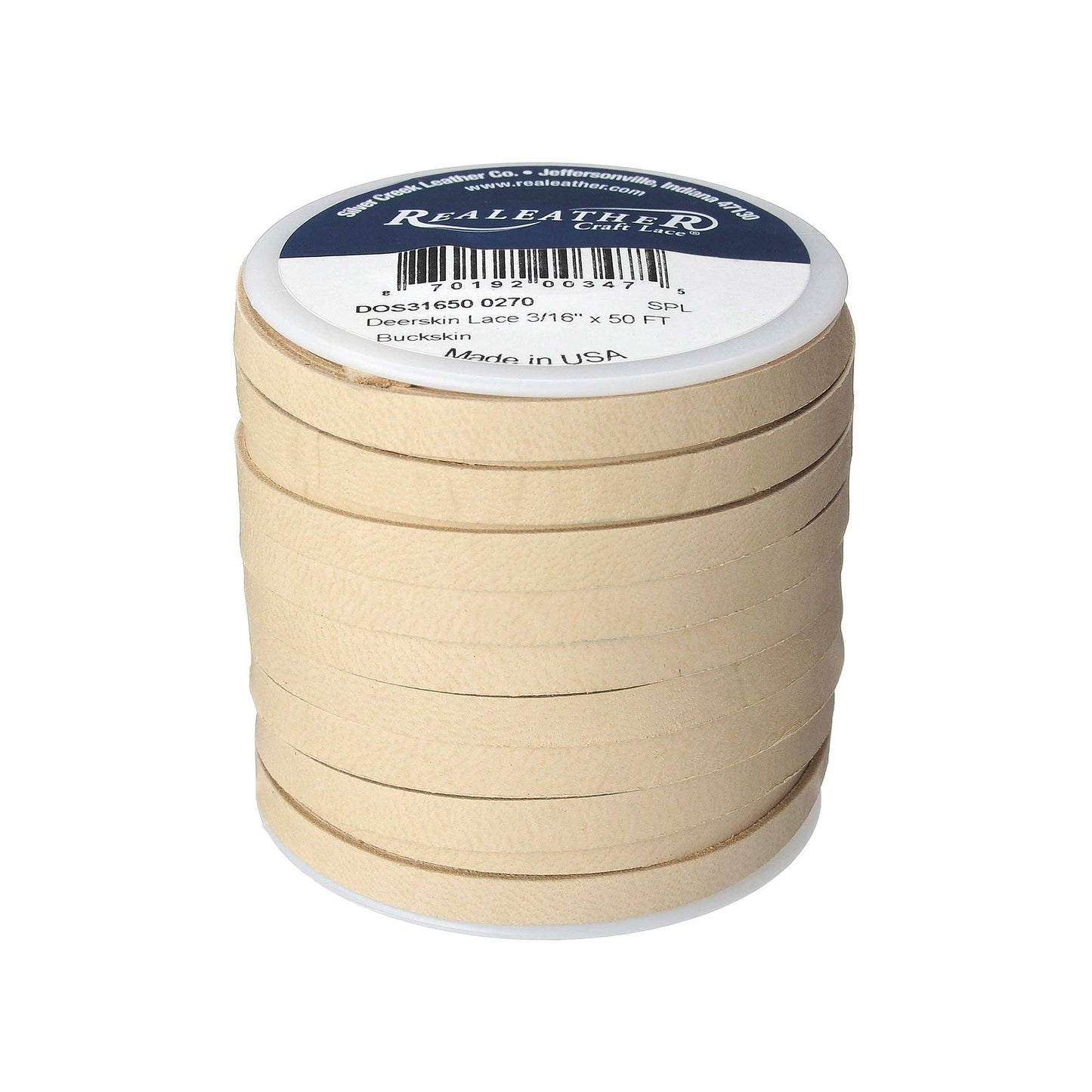 3/16" Deerskin Lace, 50 ft- Leathercraft Supply