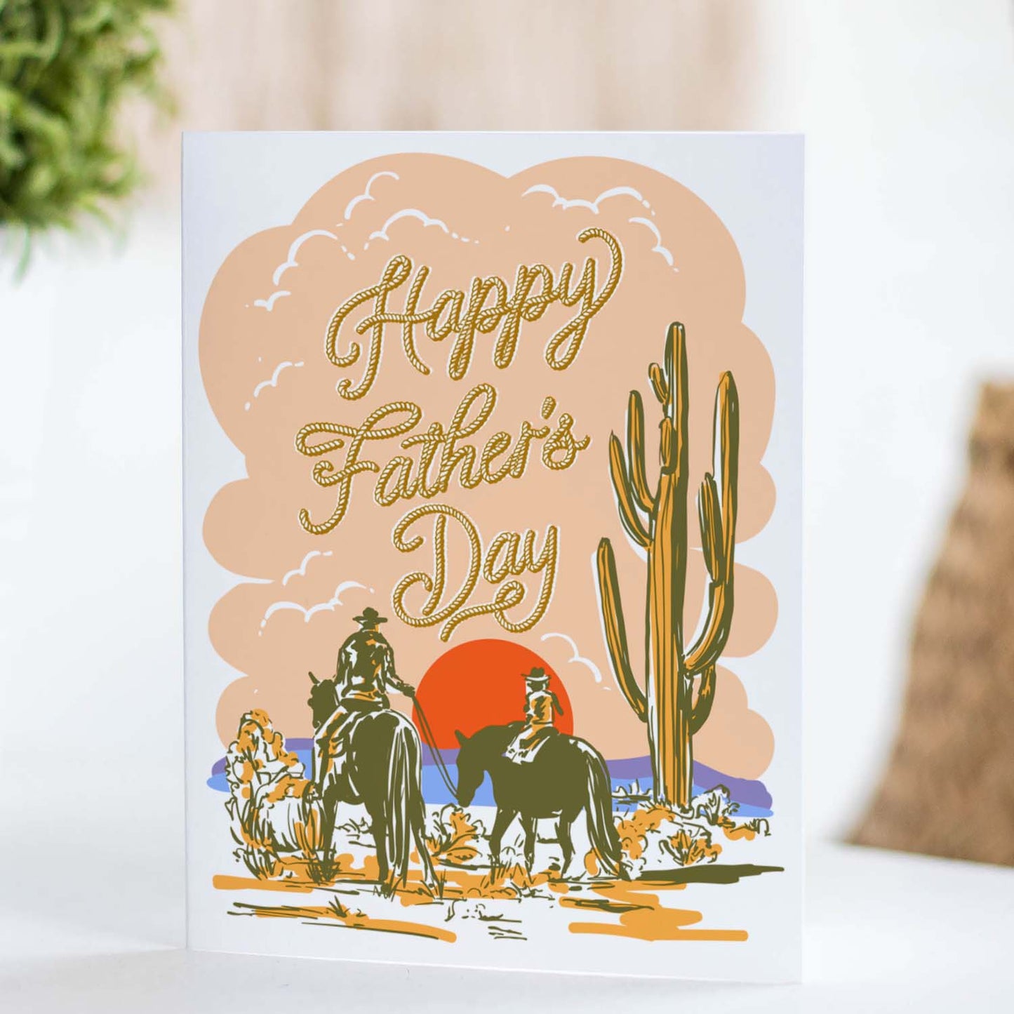 Trail Ride Father's Day A2 Greeting Card
