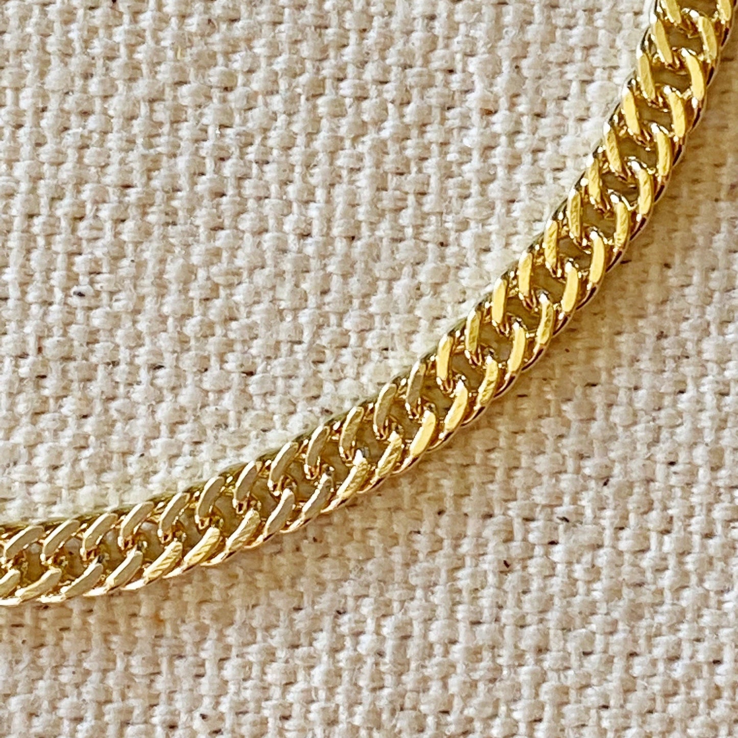 18k Gold Filled Double Curb Chain Bracelet