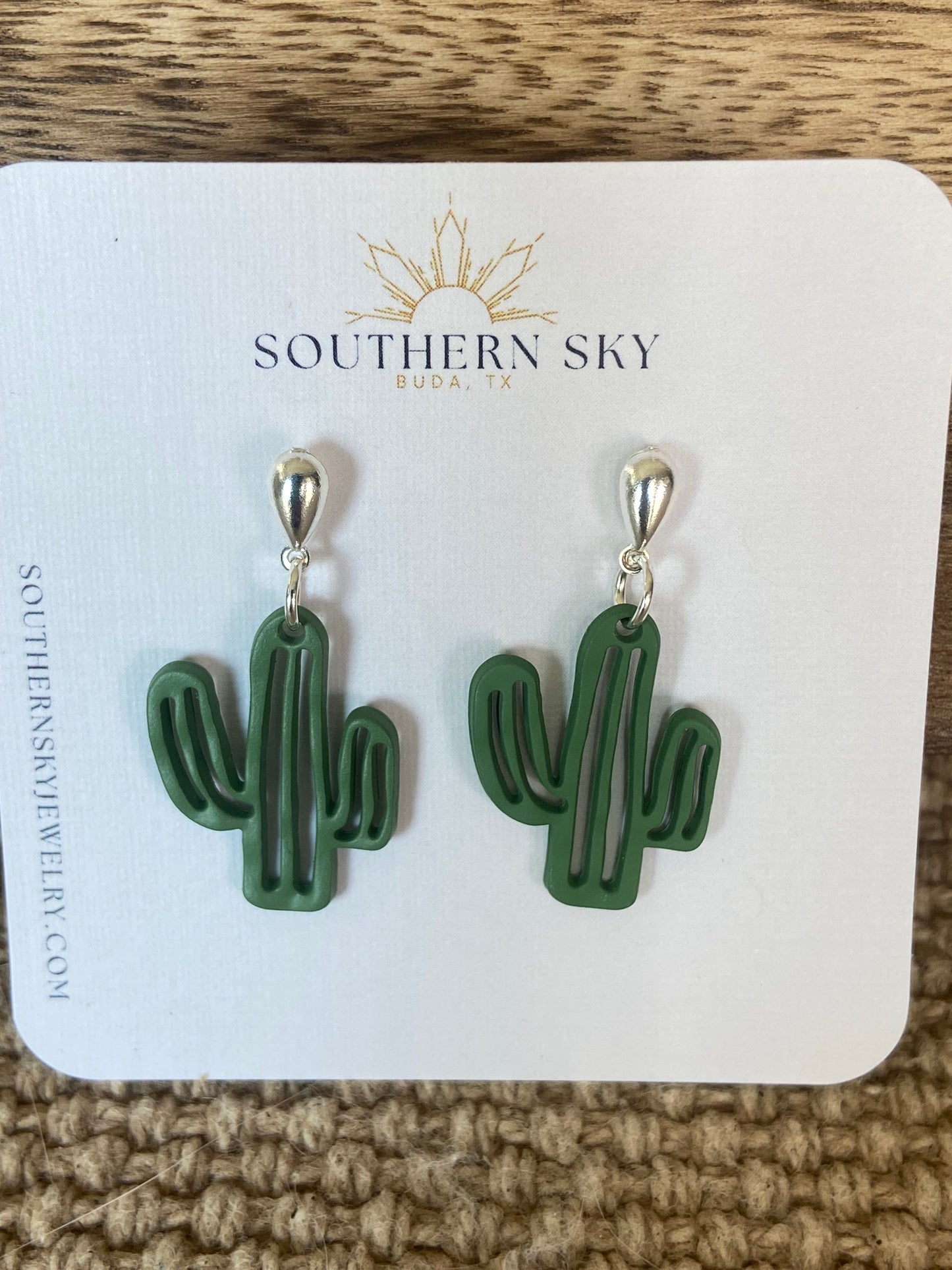 Earrings- saguaro cactus post drops