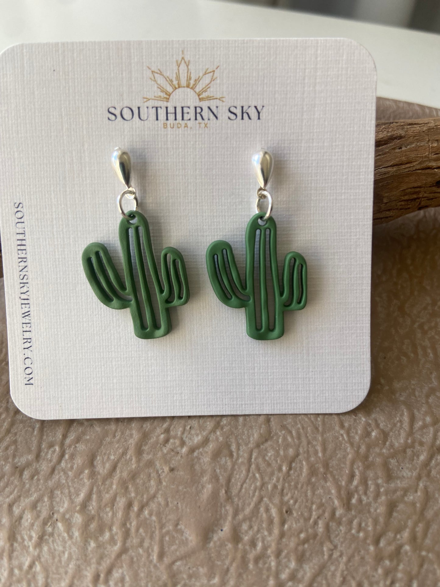 Earrings- saguaro cactus post drops