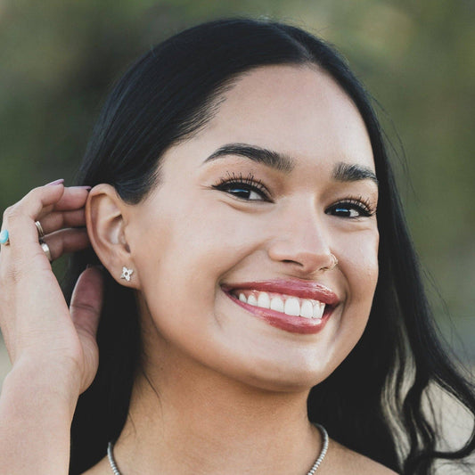 Enchantment: Silver Mini Zia Stud Earrings
