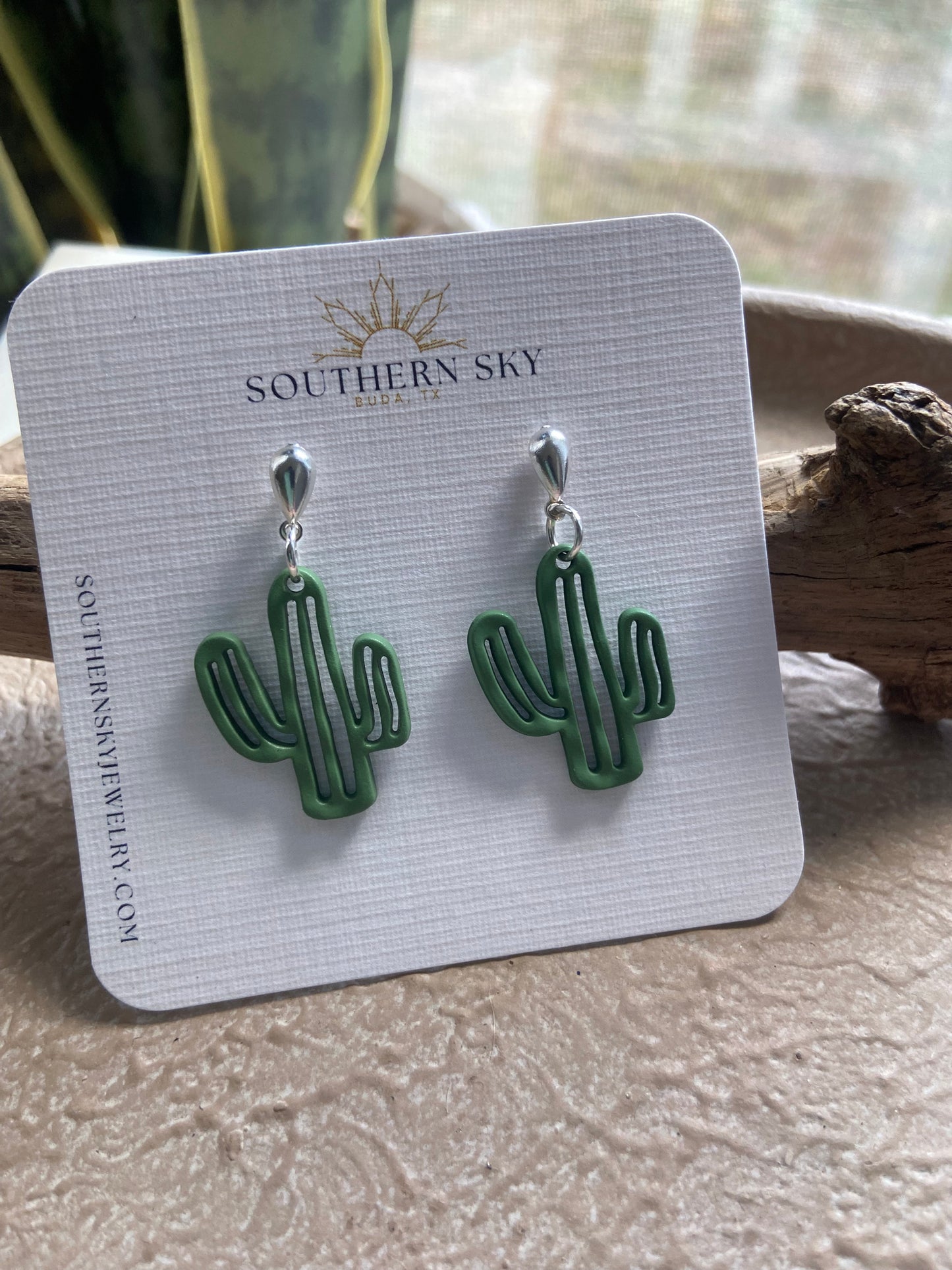 Earrings- saguaro cactus post drops