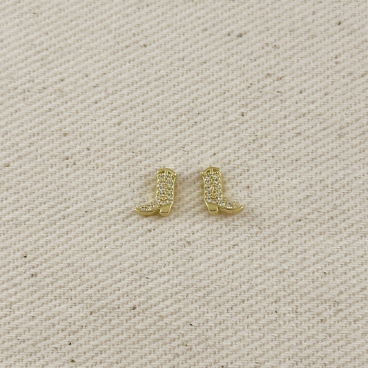 Mini Cowgirl Boot Earrings