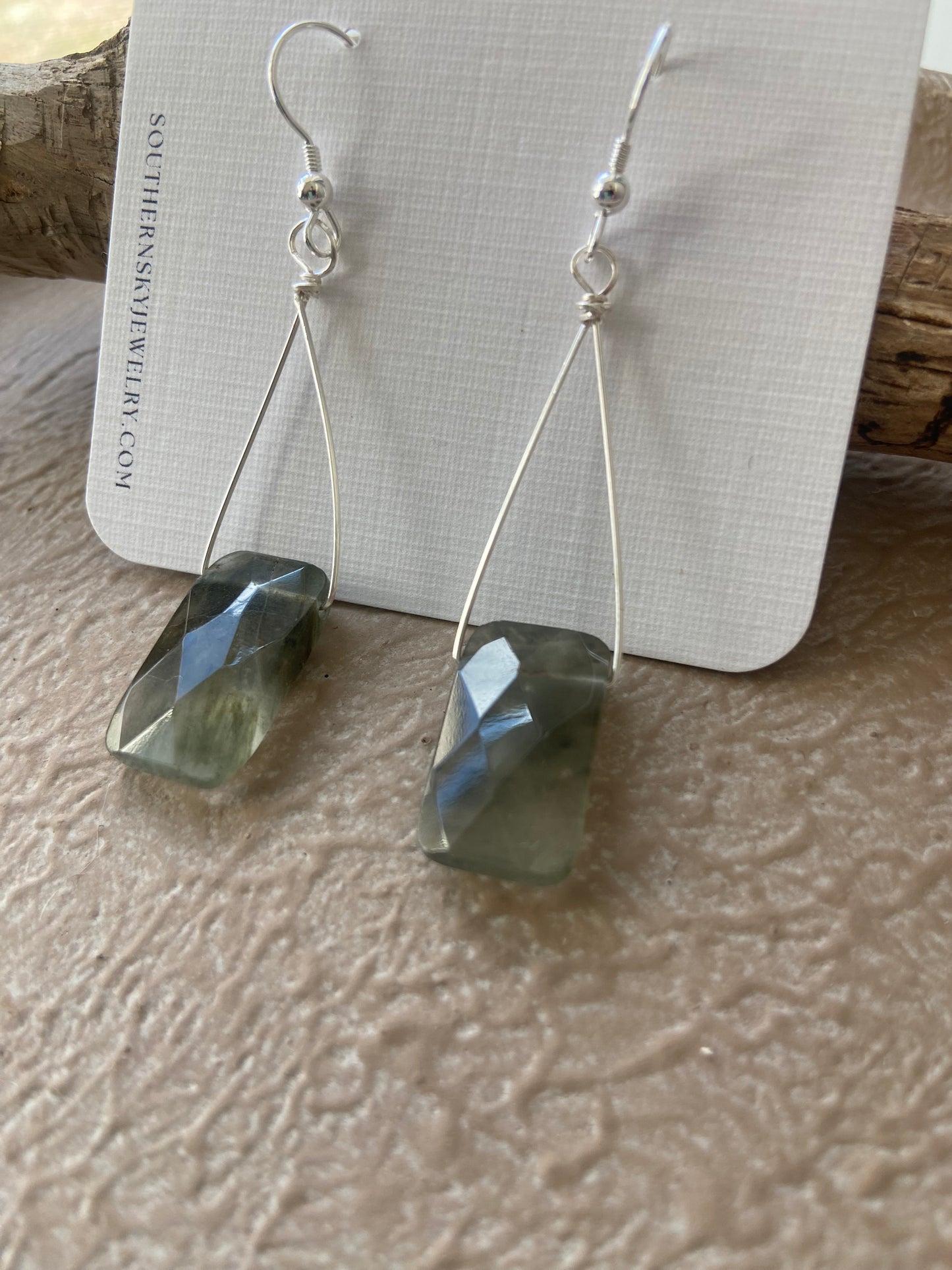 Earrings- Silver Quartz Dangle