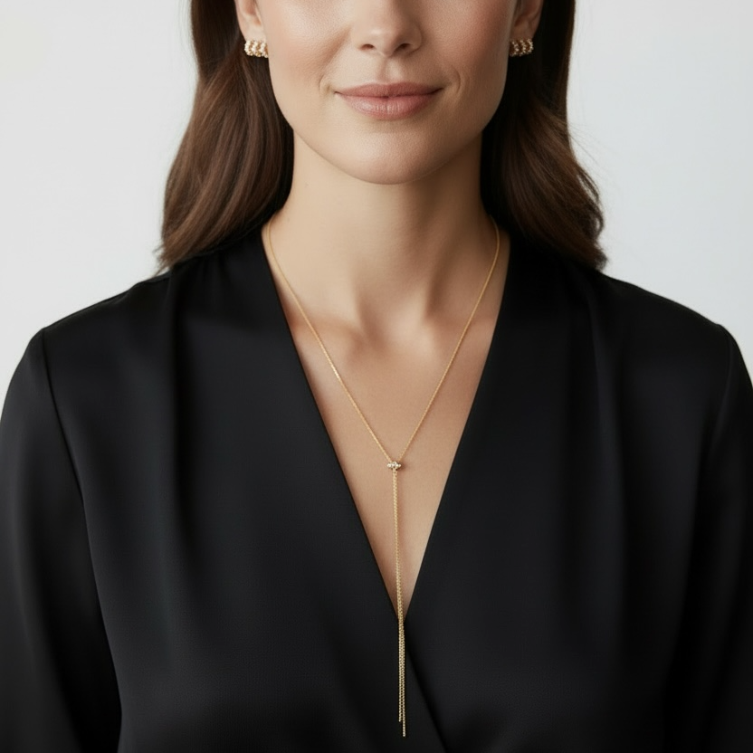 18k Gold Filled Tassel Necklace