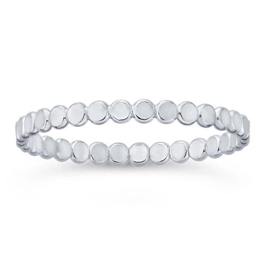 Ring 'Flat Pebbled' Silver Band