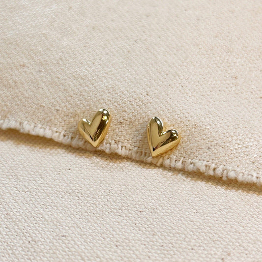 Mini  Heart Stud Earrings