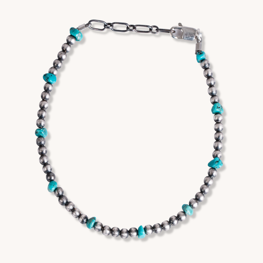 Desert Blossom: Turquoise Petite Pearls Bracelet (3mm)