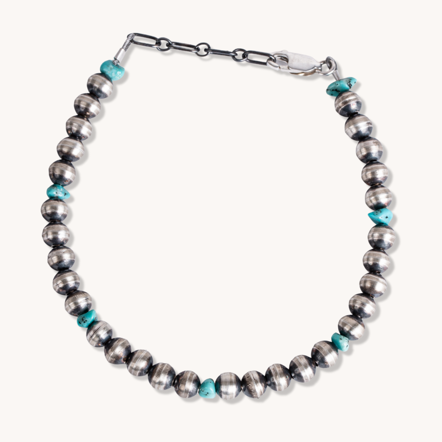 Desert Blossom: Turquoise Classic Pearls Bracelet (5mm)