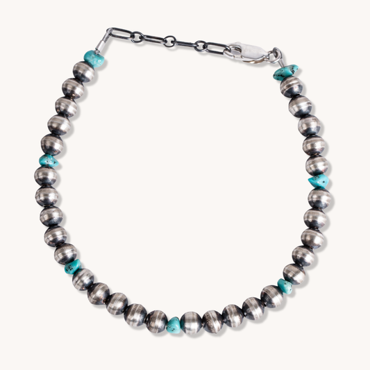 Desert Blossom: Turquoise Classic Pearls Bracelet (5mm)