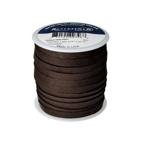 3/16" Deerskin Lace, 50 ft- Leathercraft Supply