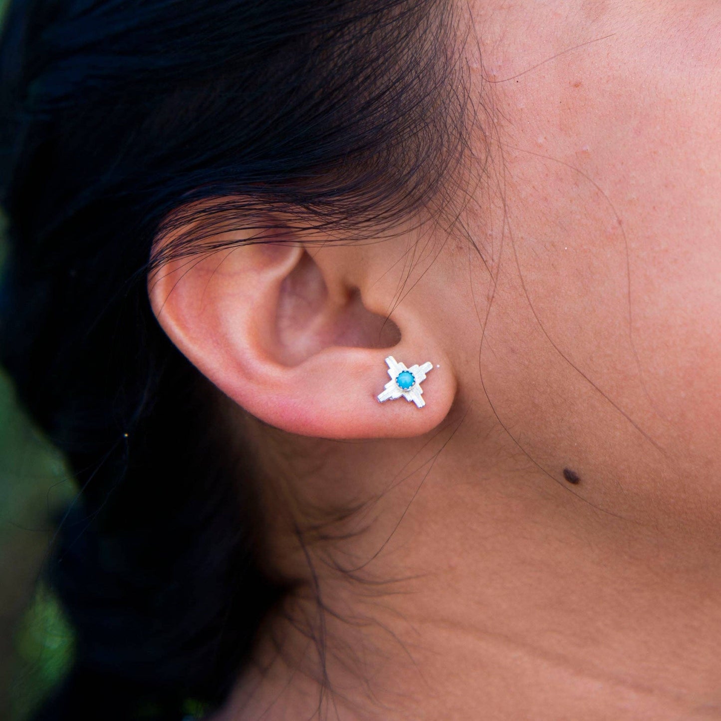 Enchantment: Turquoise Mini Zia Stud Earrings