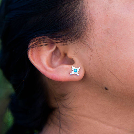 Enchantment: Turquoise Mini Zia Stud Earrings