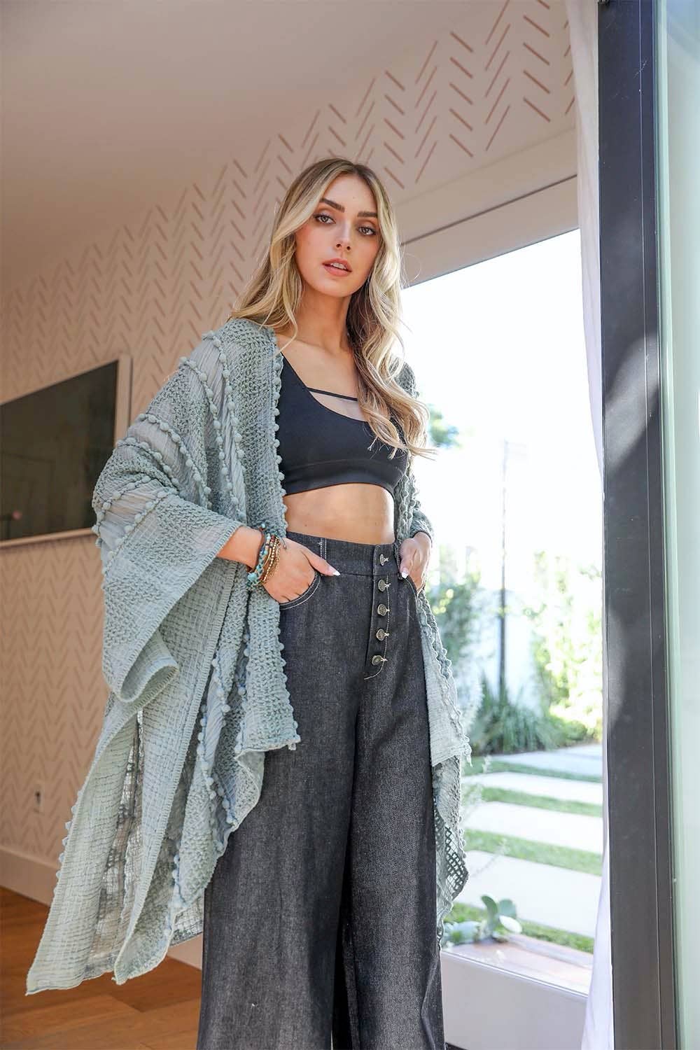 Boho Zig Zag Pattern Kimono