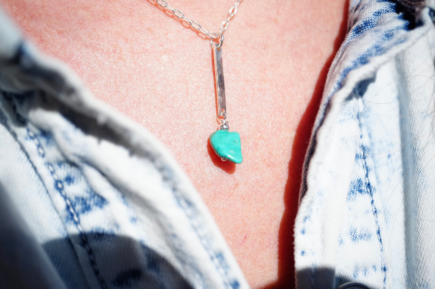 Necklace Scorpios Turquoise Sparkle Cable Chain