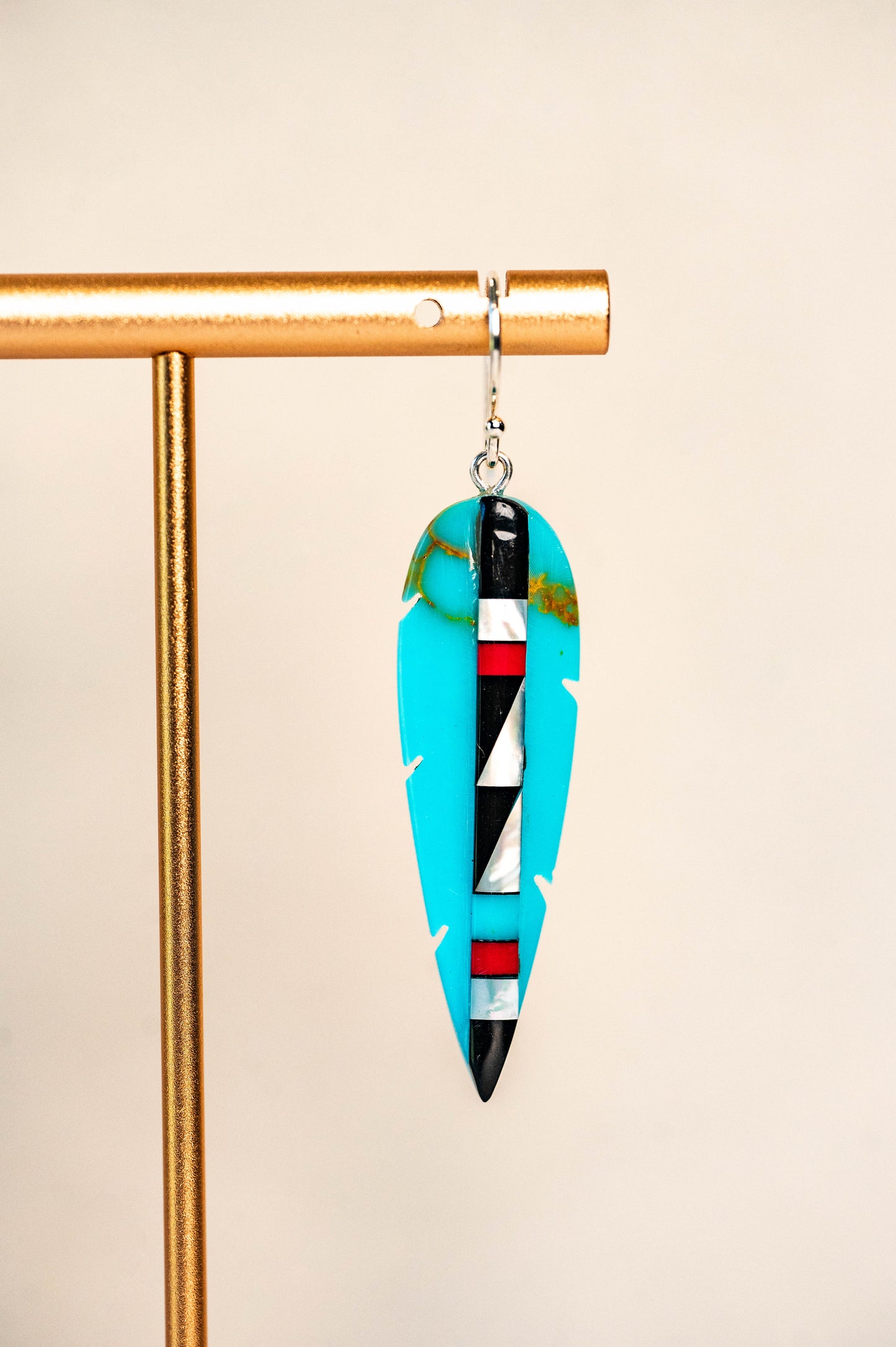 Earrings Gemstone Feathers