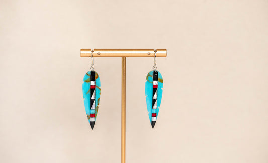 Earrings Gemstone Feathers