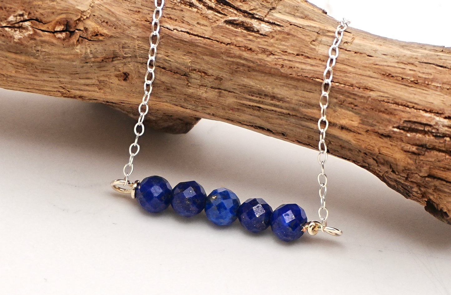 Necklace Lapis Lazuli Gemstone Bar