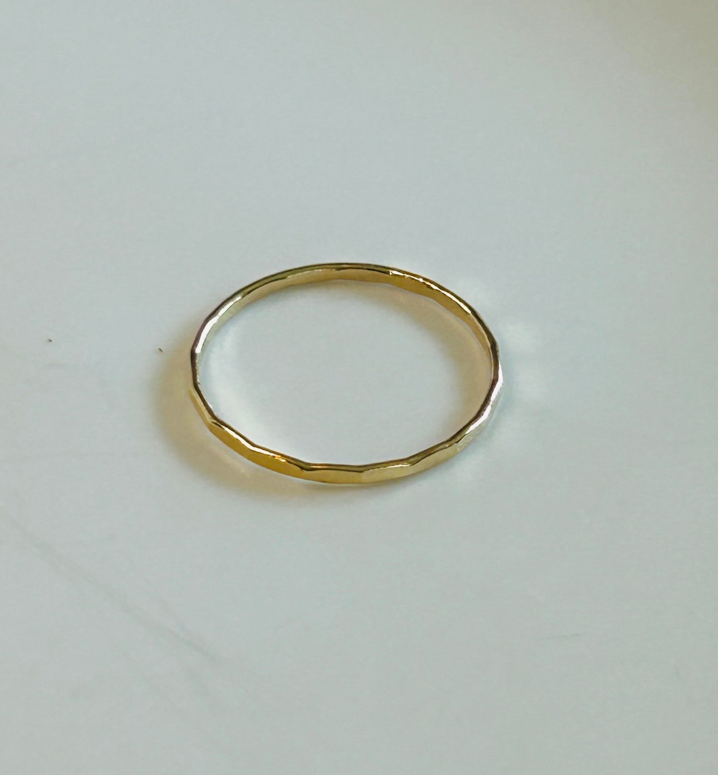 Ring - Gold ‘Flat Hammered’