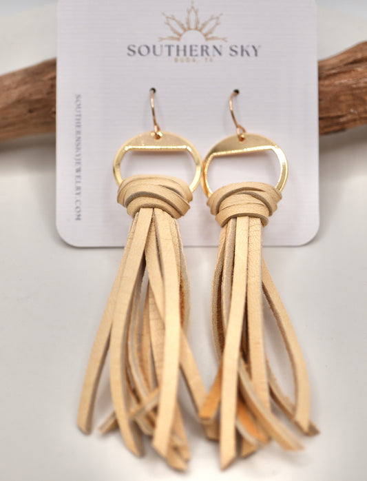 Leather Morgan Tassel Earrings