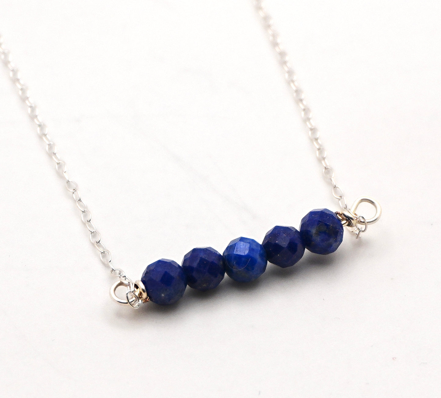 Necklace Lapis Lazuli Gemstone Bar