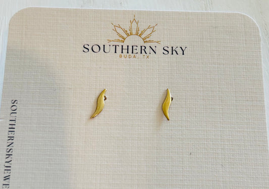 Earrings 14K Gold Ray