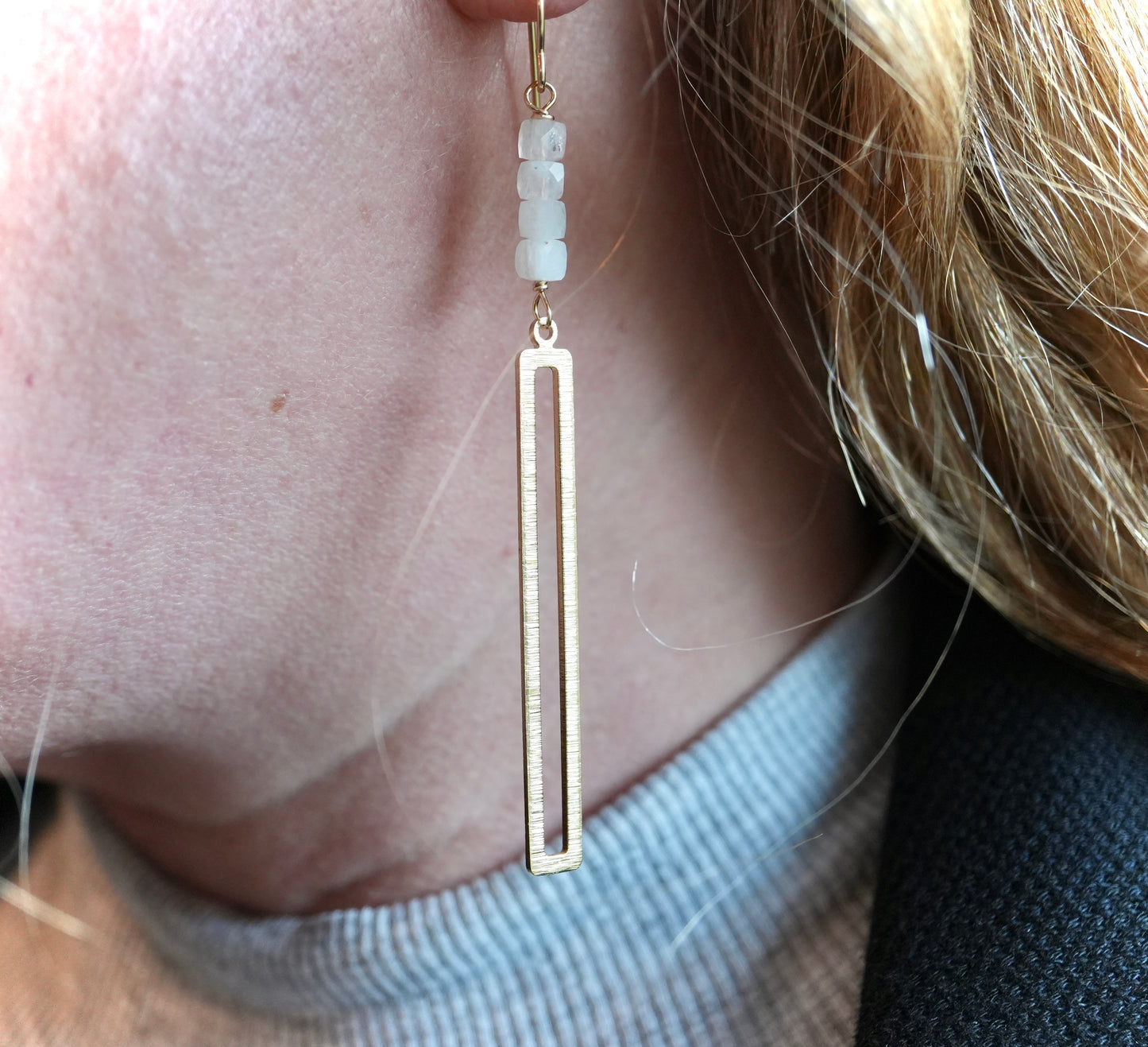 Moonstone Dangle Earrings