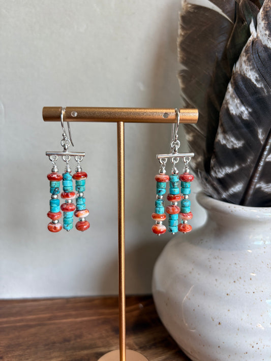 Earrings Gemstone Rain Drop Chandaliers