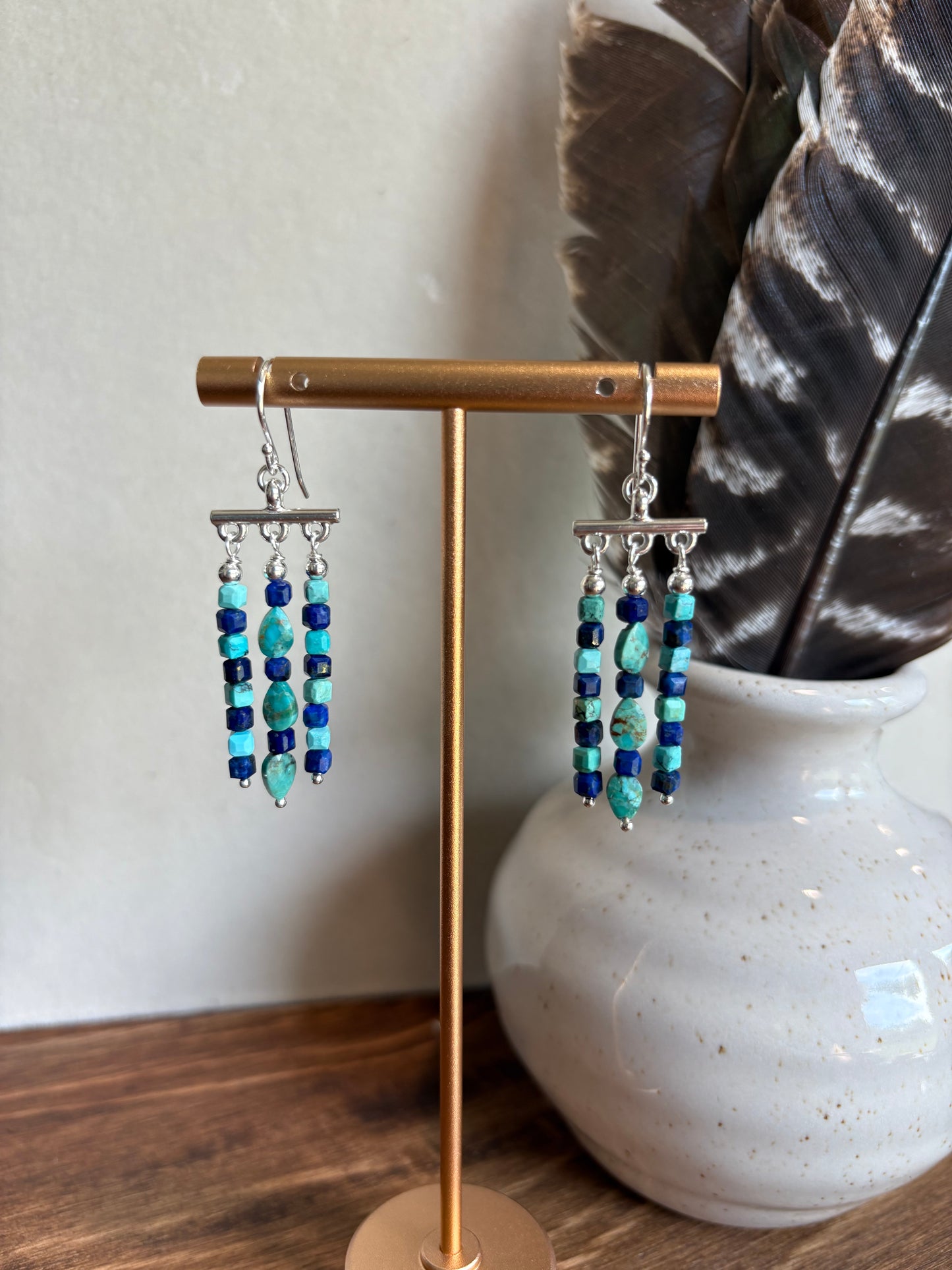 Earrings Gemstone Rain Drop Chandaliers