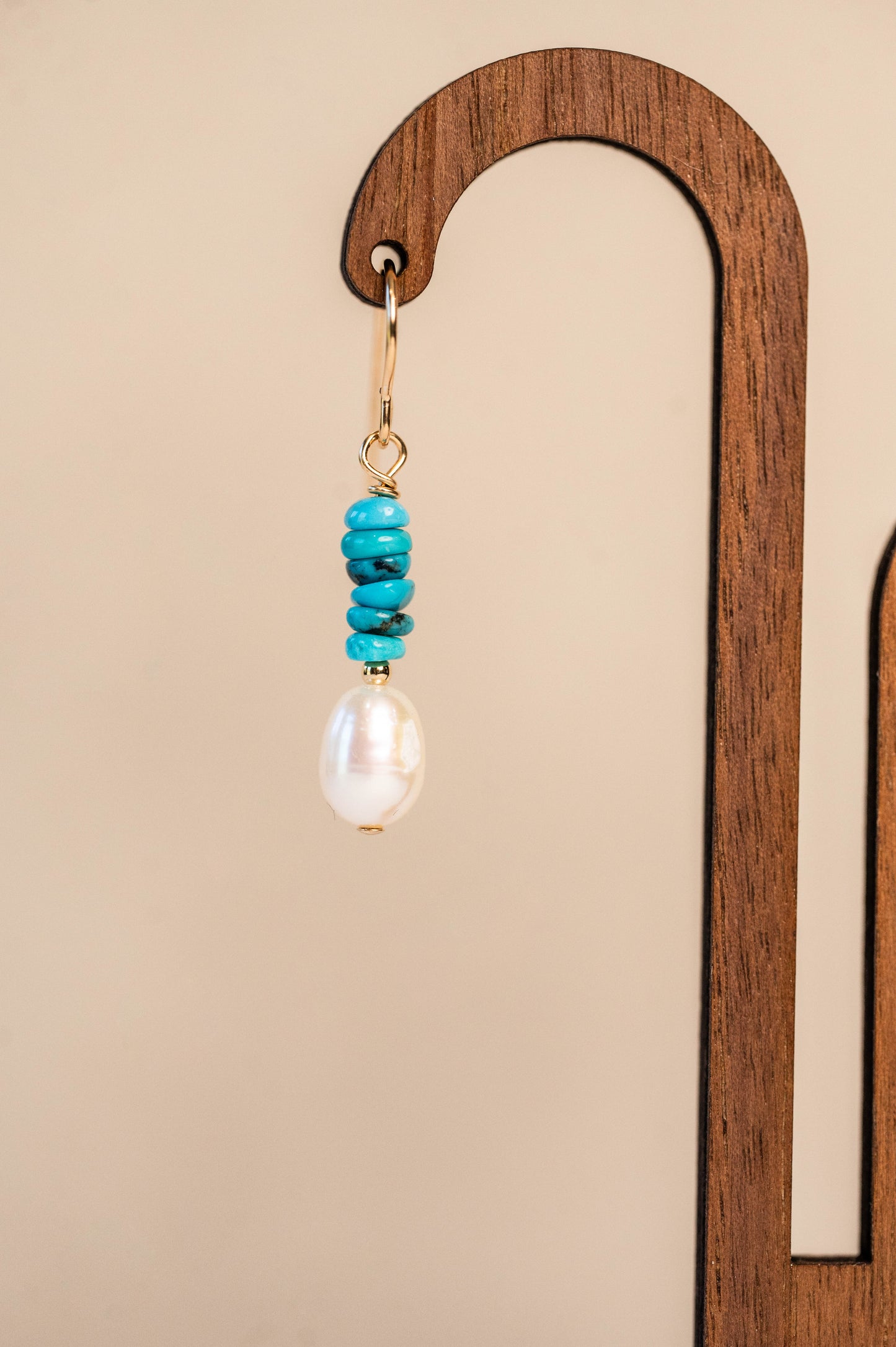 Earrings Kingman Turquoise Freshwater Peal