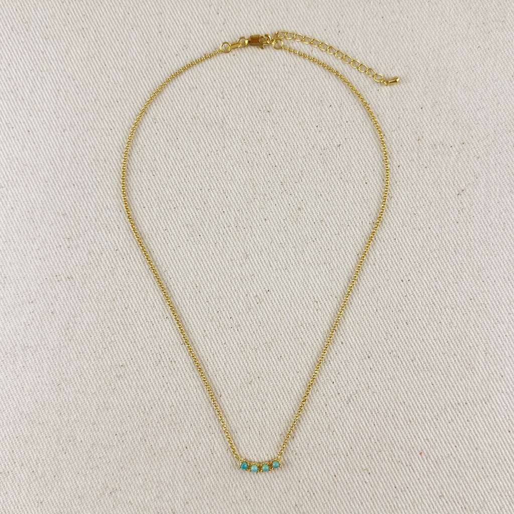 Natural Turquoise Bead Necklace