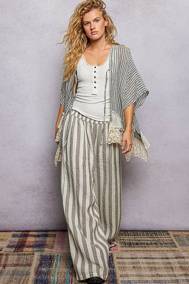 Eyelet Lace Ruffle Cardigan