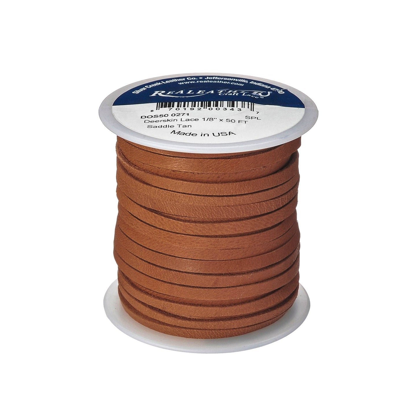 1/8" Deerskin Leather Lace, 50 ft -Leathercraft Craft Supply